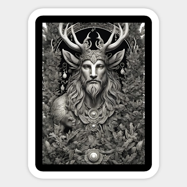 Cernunnos Sticker by FineArtworld7